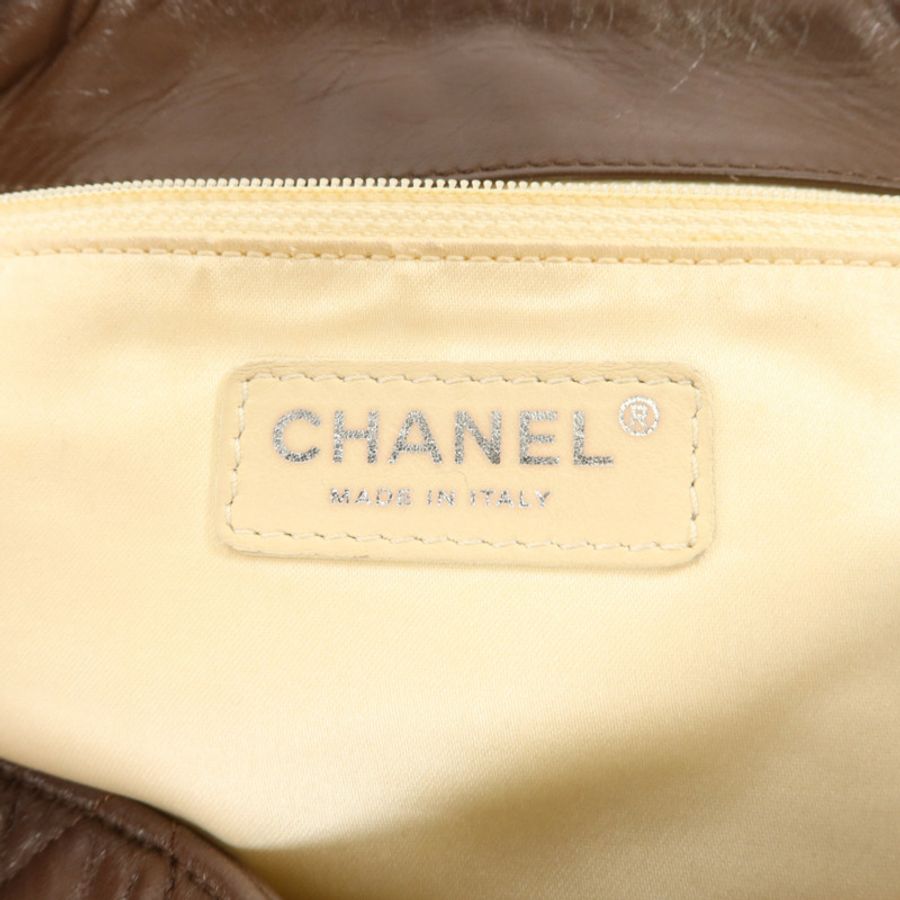 CHANEL 牛皮皮革East West Accordion Flap鏈帶肩背袋-6