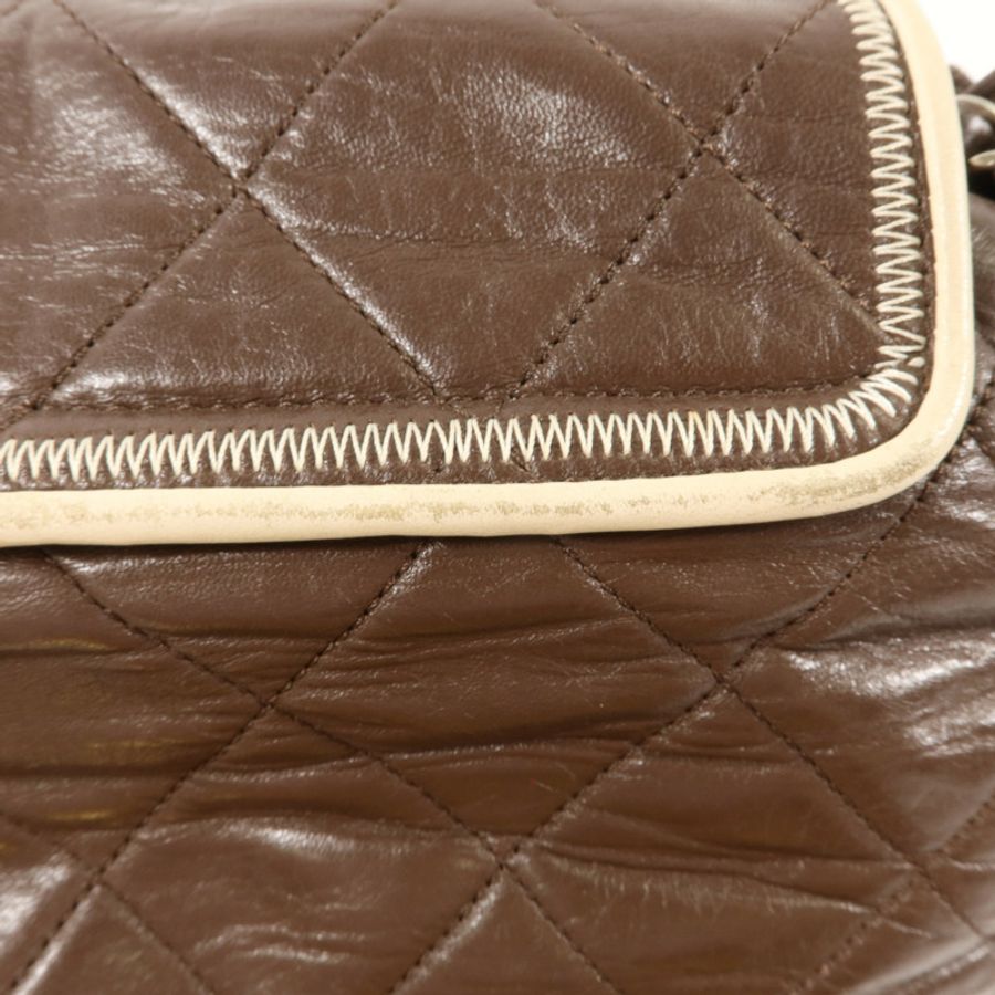 CHANEL 牛皮皮革East West Accordion Flap鏈帶肩背袋-14