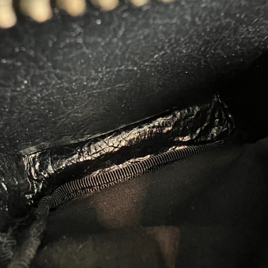 BALENCIAGA 黑油蠟皮SUPERBUSY 肩背包-6