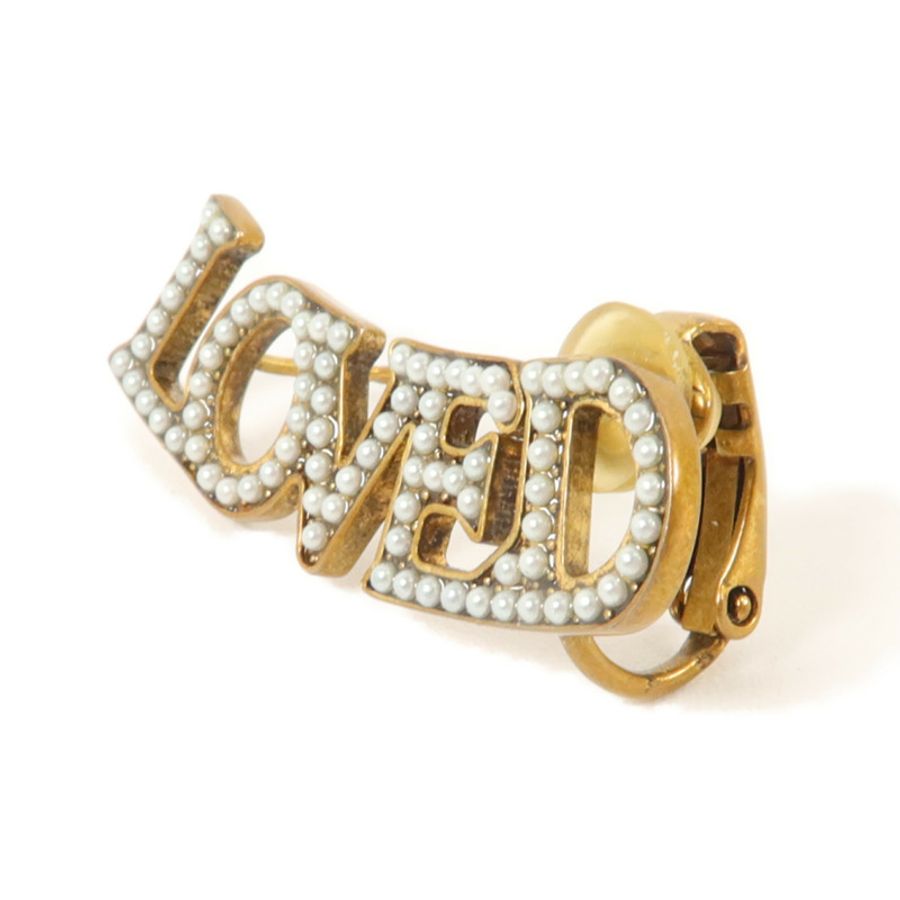 GUCCI 金屬Loved Pierced Ear Cuff耳環-1