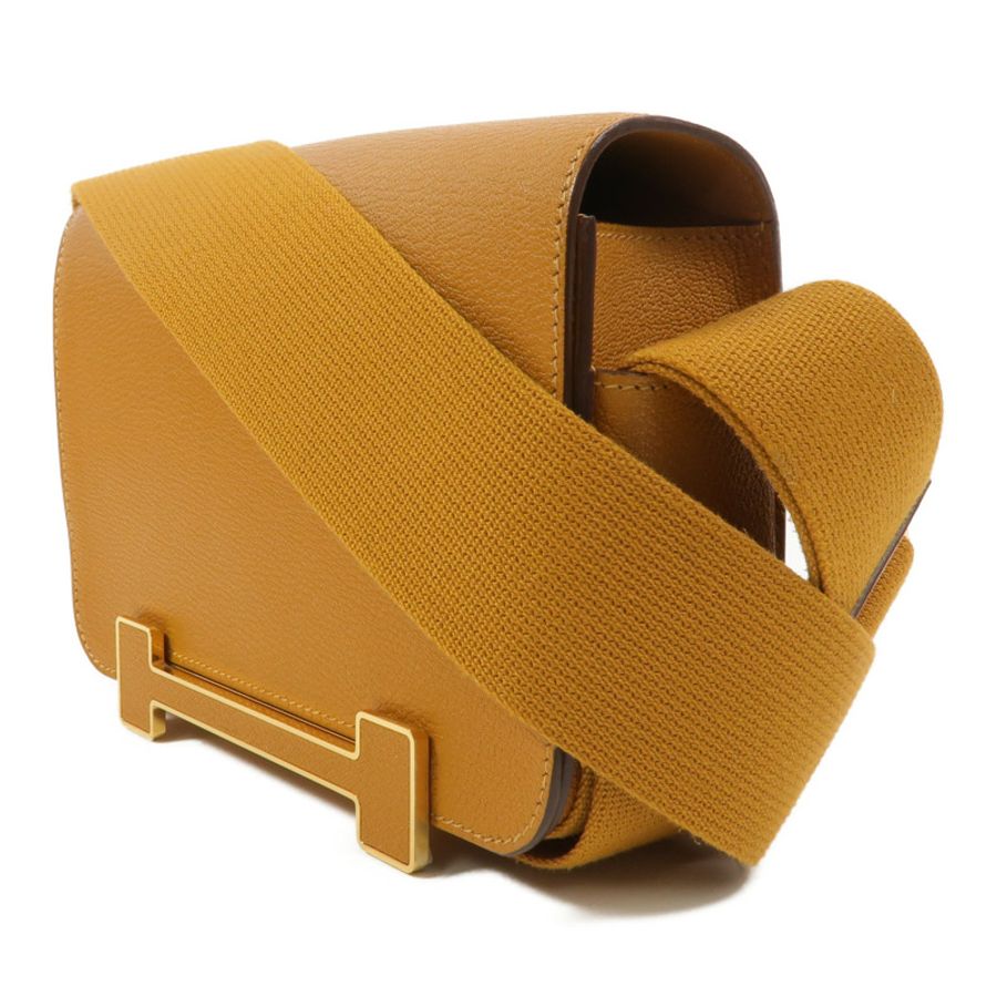 HERMES Chevre皮革Geta肩背袋Caramel-2