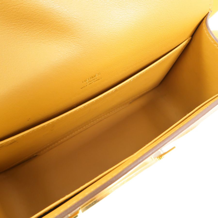 HERMES Chevre皮革Geta肩背袋Caramel-4