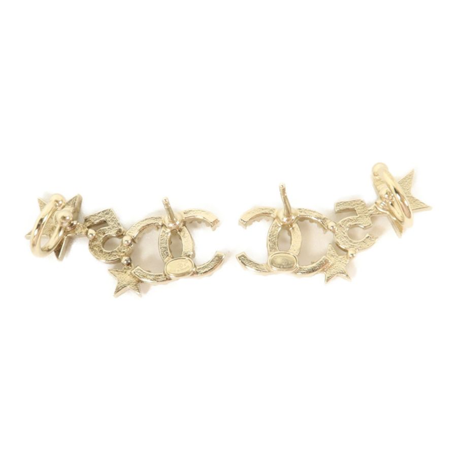 CHANEL 金屬/水晶Pierced Earring耳環-2