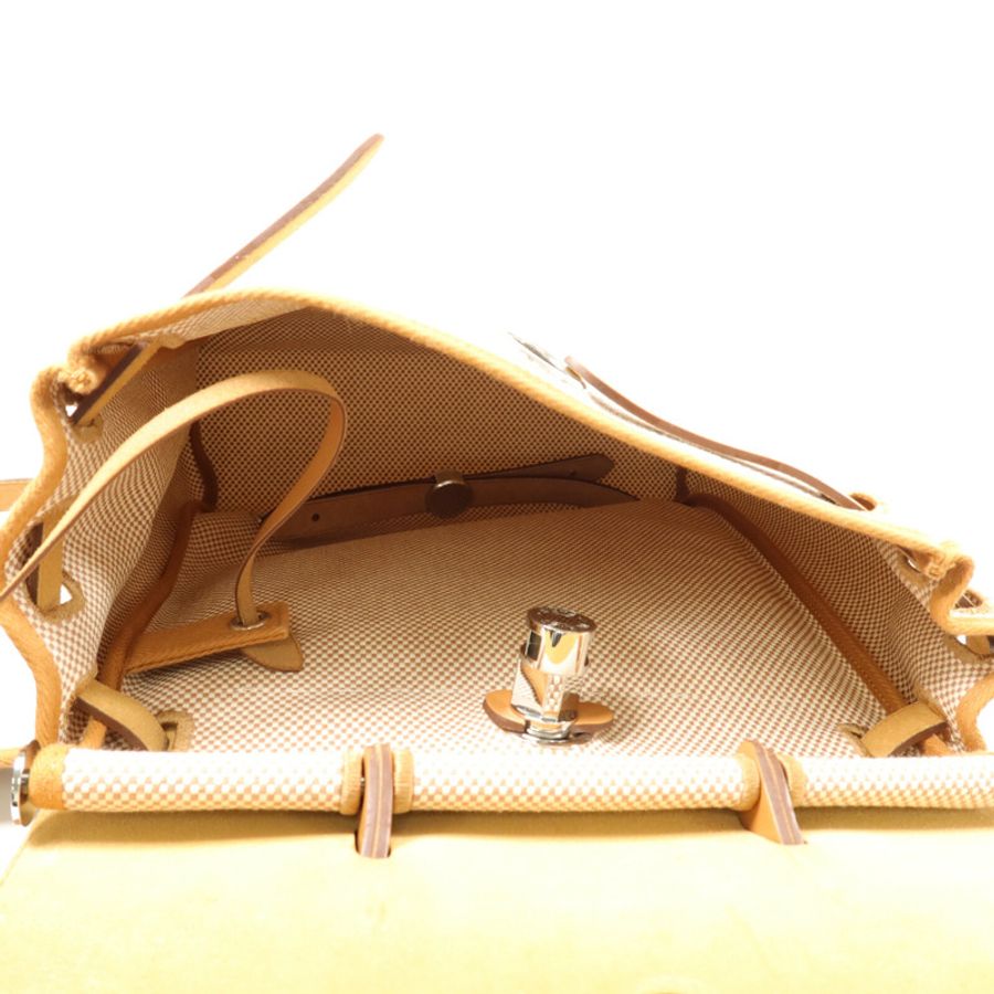 HERMES 帆布Herbag a dos Zip Retourne Backpack背包-4