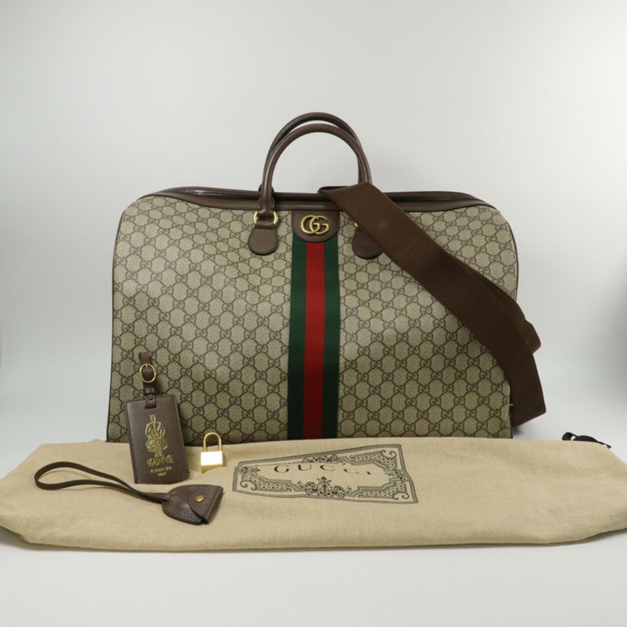 GUCCI 塗層帆布Savoy Large Duffle Bag手挽袋-11