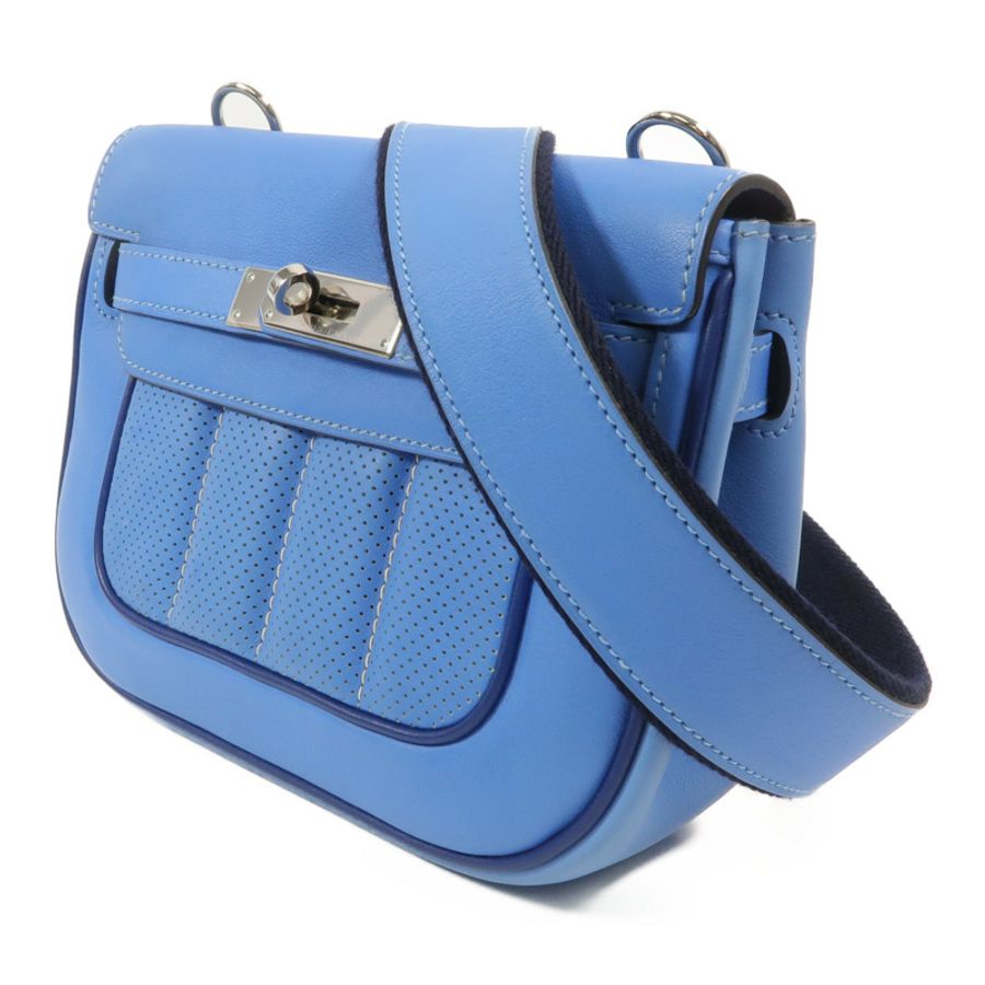 HERMES Swift皮革Berline Mini肩背袋Bleu Saphir-2