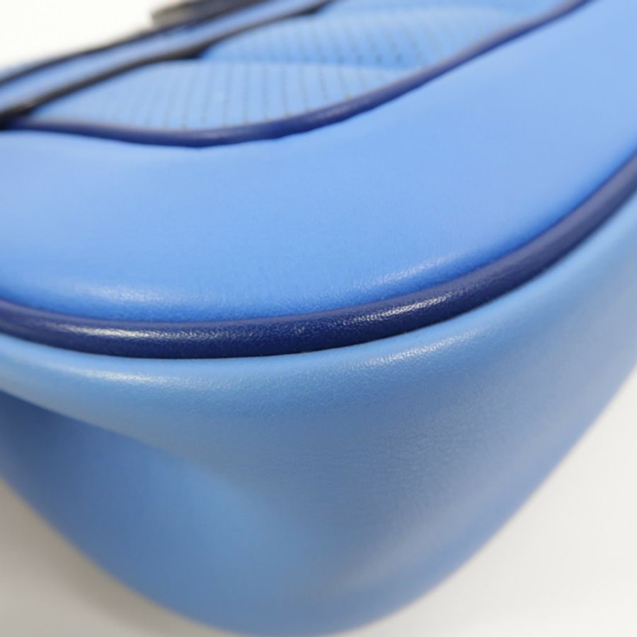 HERMES Swift皮革Berline Mini肩背袋Bleu Saphir-11