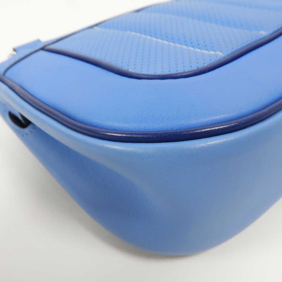 HERMES Swift皮革Berline Mini肩背袋Bleu Saphir-13