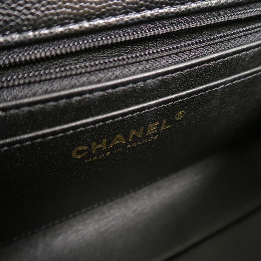 CHANEL 牛皮皮革Top Handle Handbag鏈帶手挽肩背兩用袋-5