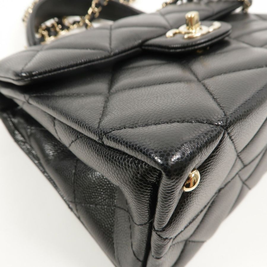 CHANEL 牛皮皮革Top Handle Handbag鏈帶手挽肩背兩用袋-11
