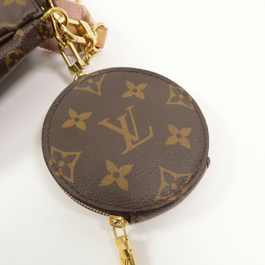 LOUIS VUITTON Monogram Multi Pochette Accessoires鏈帶手挽肩背兩用袋-9