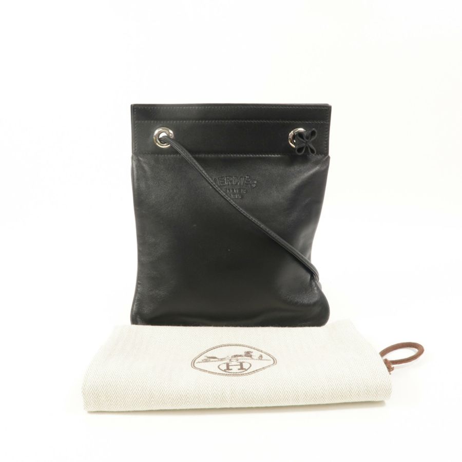 HERMES Swift皮革Aline Mini肩背袋Noir-9