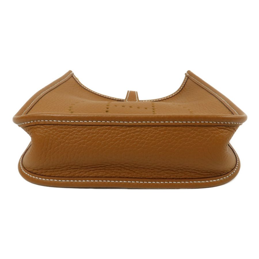 HERMES Clemence皮革Evelyne TPM肩背袋Gold-3