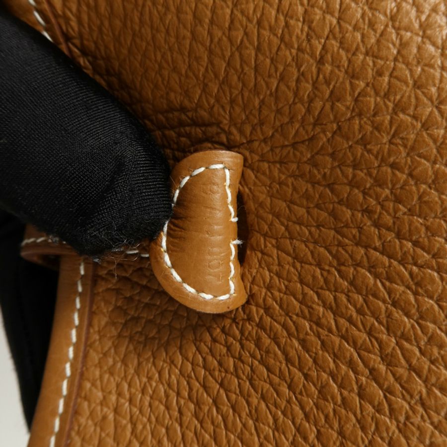 HERMES Clemence皮革Evelyne TPM肩背袋Gold-6