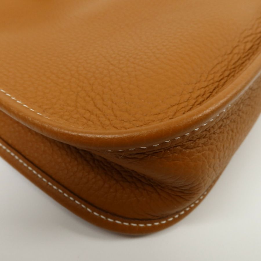 HERMES Clemence皮革Evelyne TPM肩背袋Gold-13