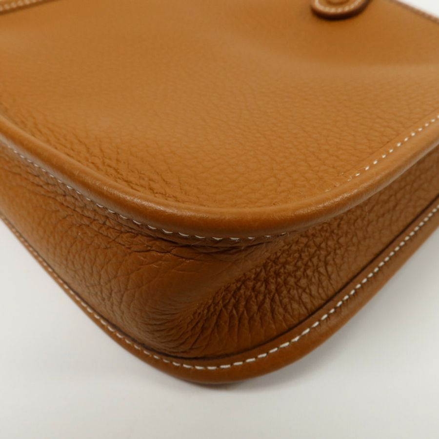 HERMES Clemence皮革Evelyne TPM肩背袋Gold-14