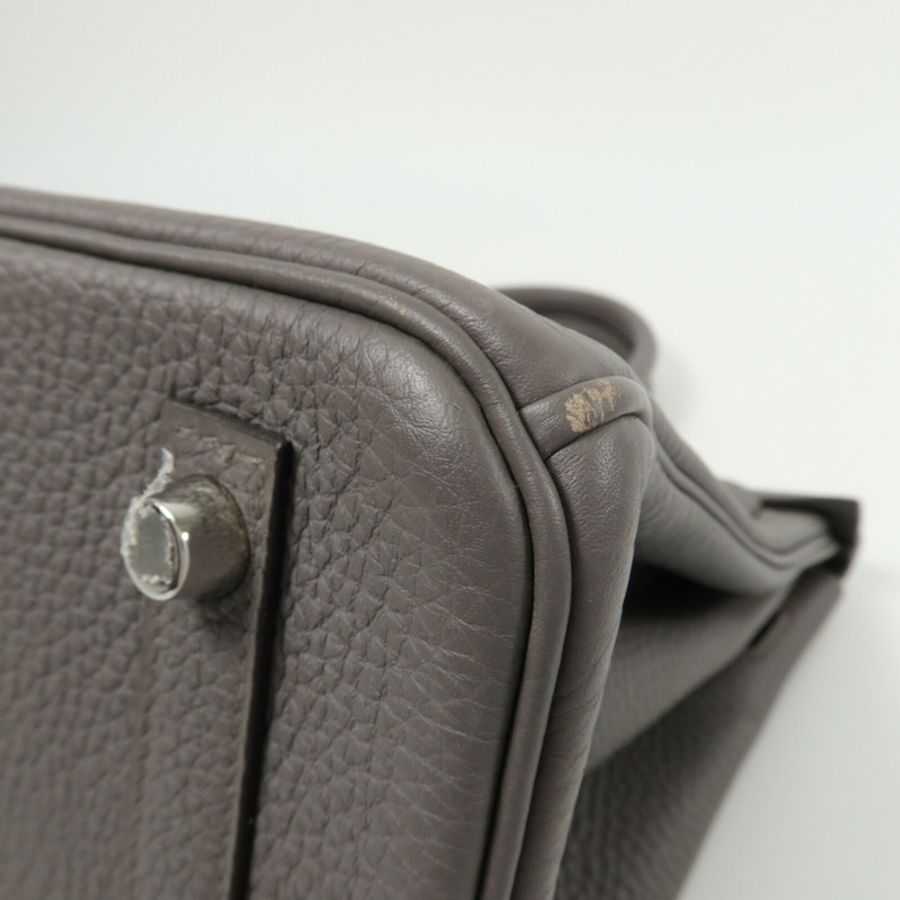 HERMES Togo皮革Birkin 30手挽袋Etain-10
