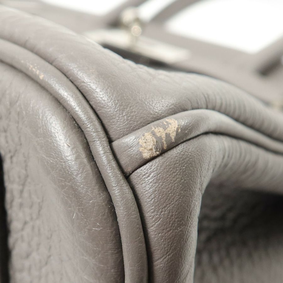 HERMES Togo皮革Birkin 30手挽袋Etain-13