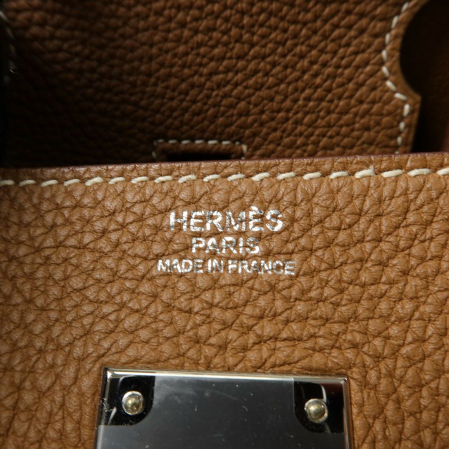 HERMES Togo皮革Birkin 30手挽袋Gold-5