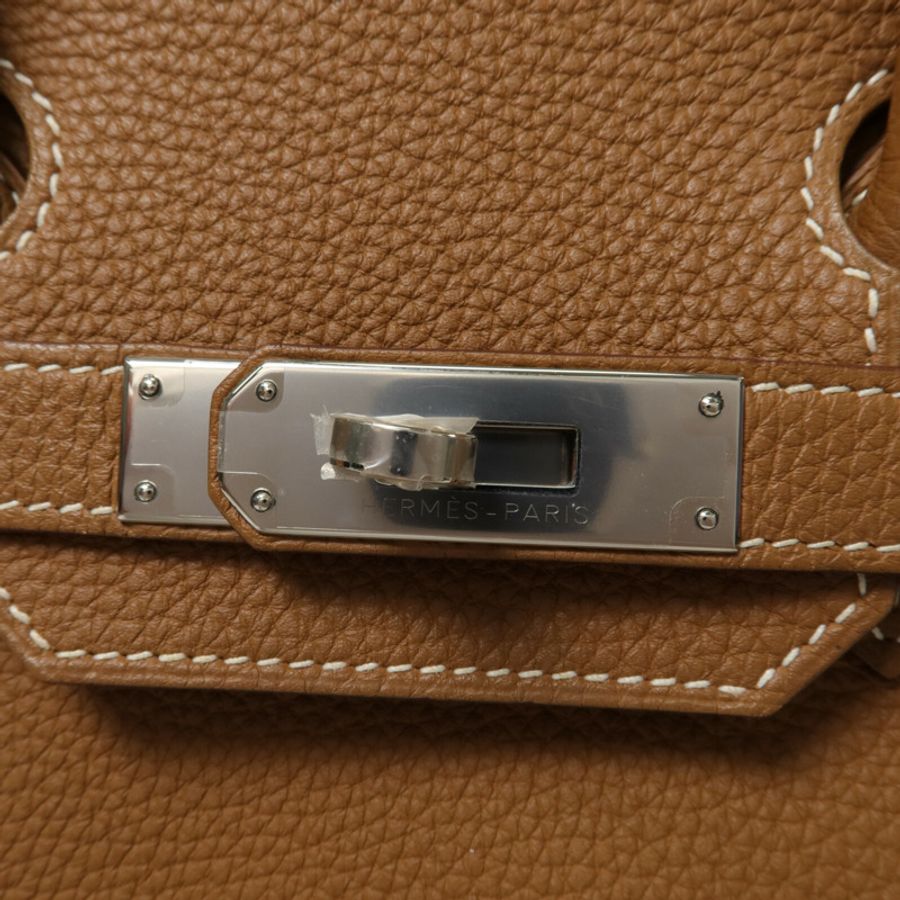 HERMES Togo皮革Birkin 30手挽袋Gold-7