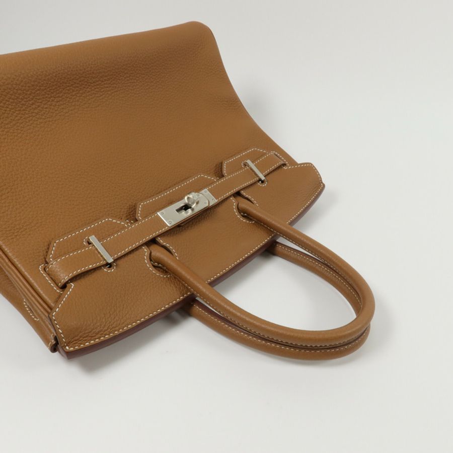 HERMES Togo皮革Birkin 30手挽袋Gold-9