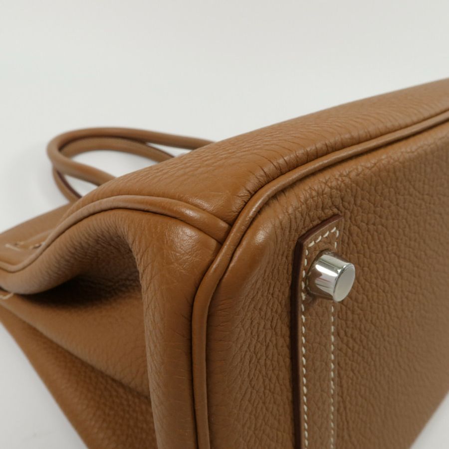 HERMES Togo皮革Birkin 30手挽袋Gold-13