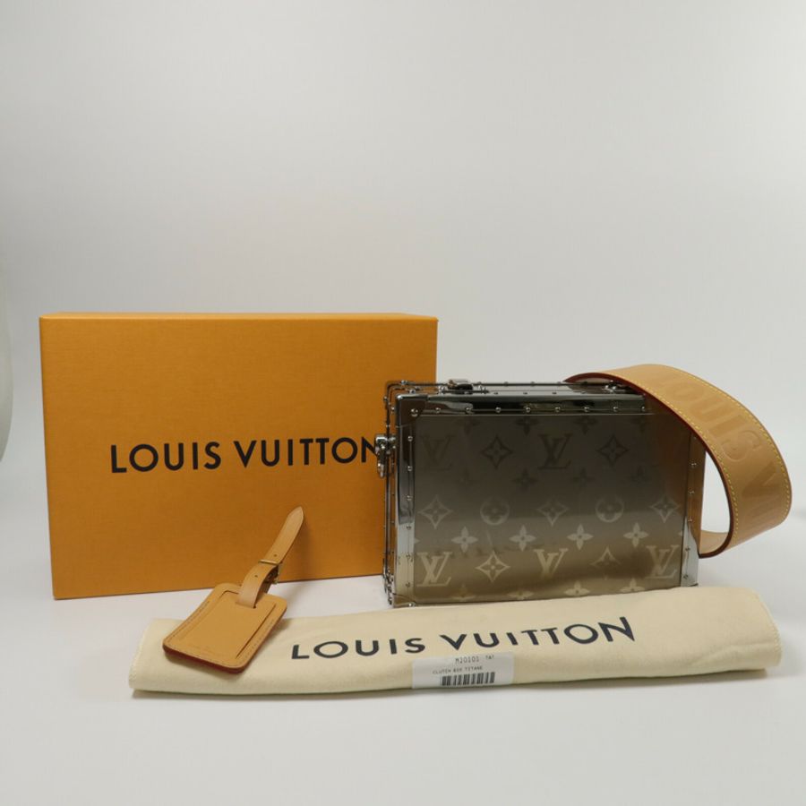 LOUIS VUITTON Monogram Titanium Clutch Box手拿包-10