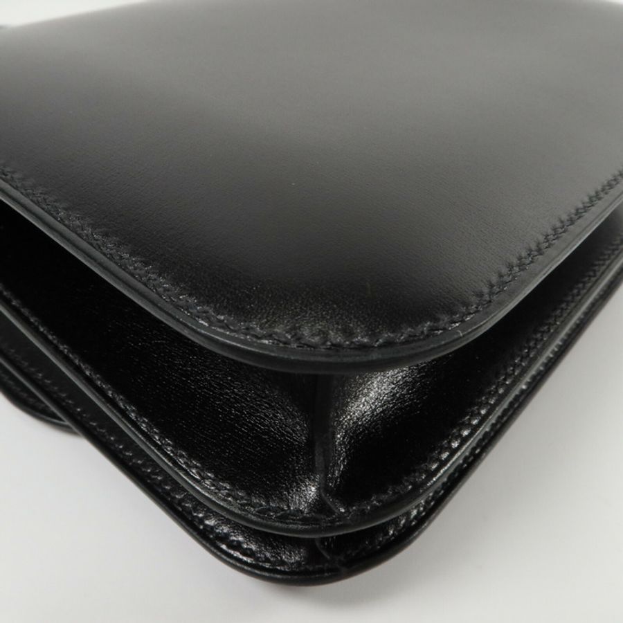HERMES Box皮革Constance Mini肩背袋Noir-13