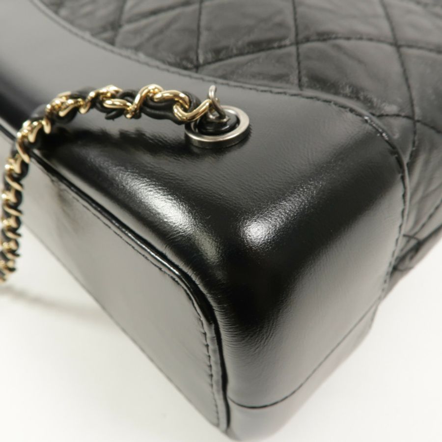 CHANEL 牛皮皮革Gabrielle BackPack鏈帶背包-12
