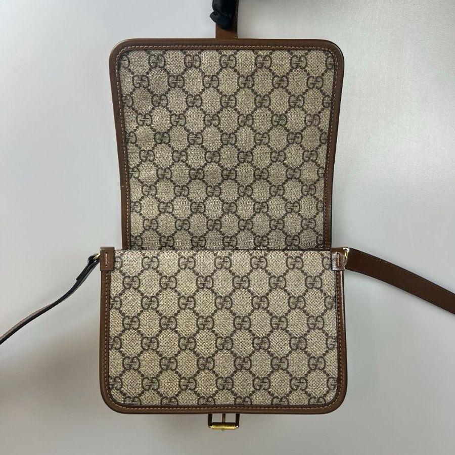 GUCCI 671620 老花掀蓋方包-5
