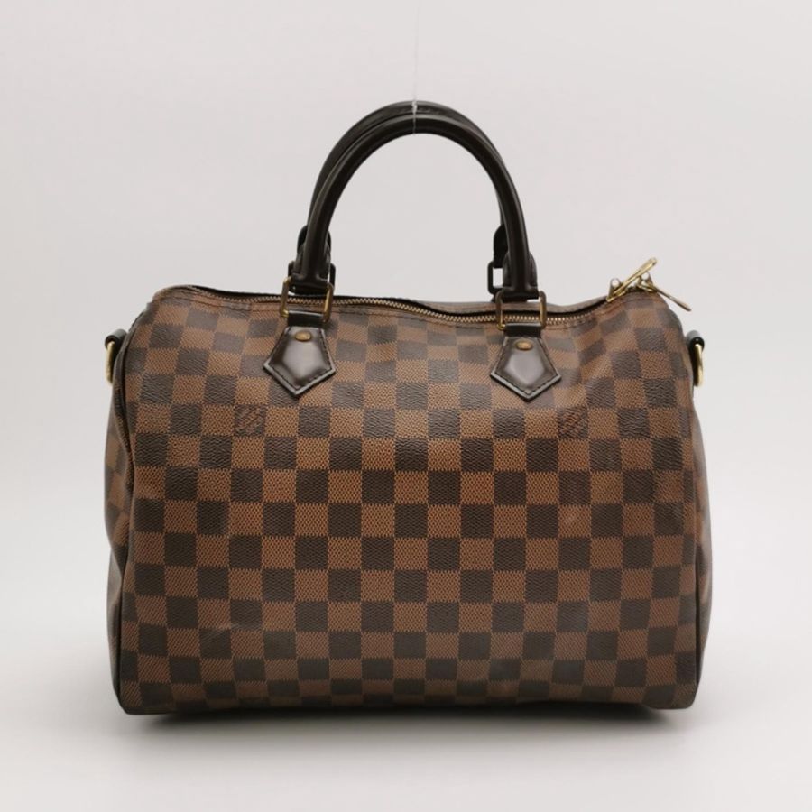 Louis Vuitton路易威登 Speedy 30 肩带款 棋盤格 手提包-1