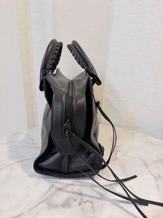 Balenciaga 黑牛皮neo classic city手提斜背機車包-15