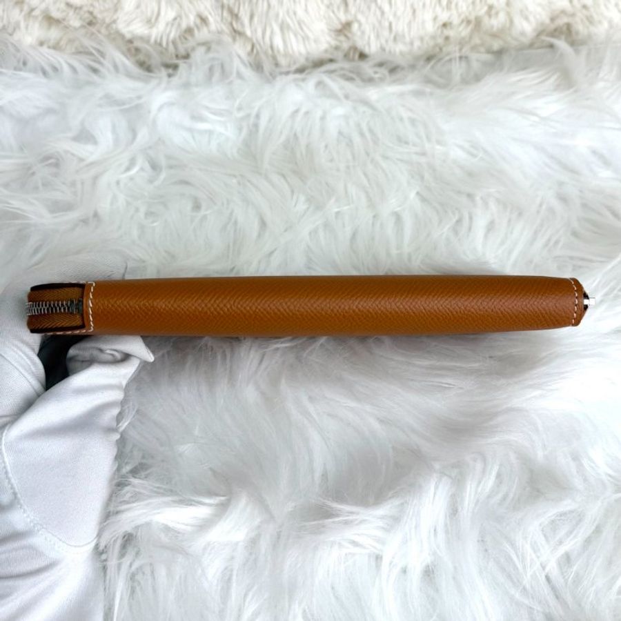 Hermès Silk''In Classique 金棕色 Epsom 中號 印花-2