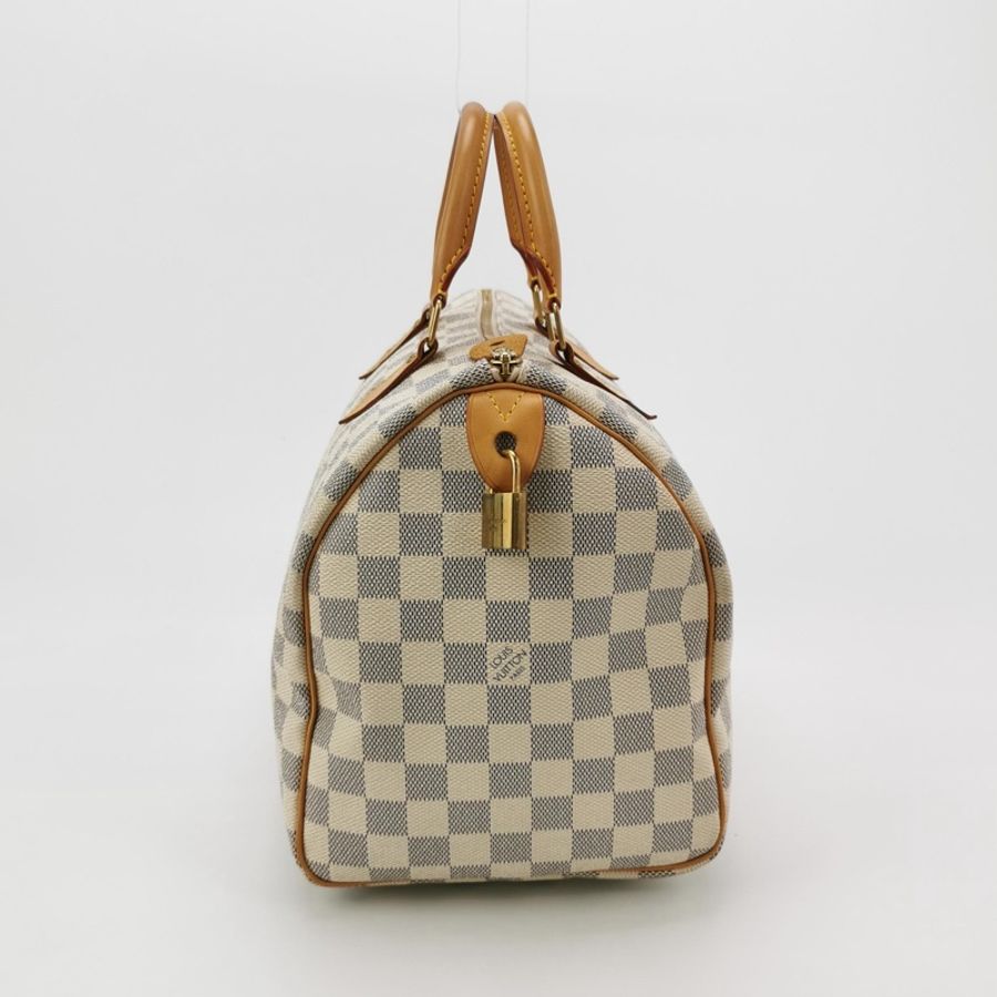 Louis Vuitton路易威登 Speedy 30 白棋盤格 手提包-2