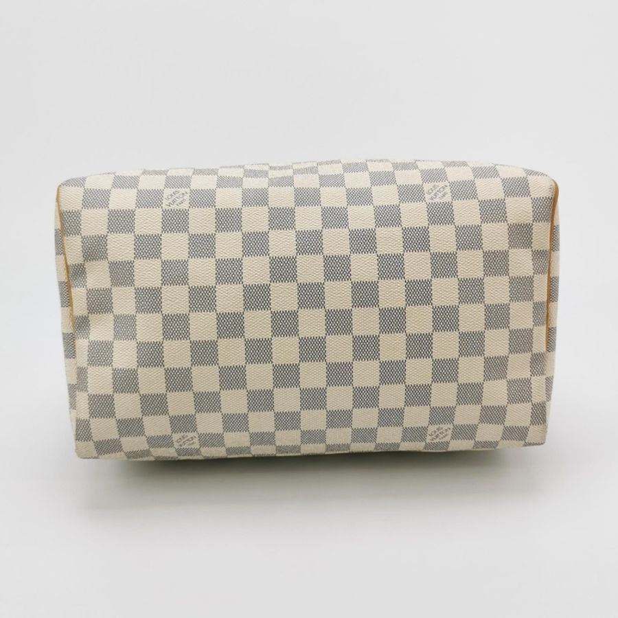 Louis Vuitton路易威登 Speedy 30 白棋盤格 手提包-4