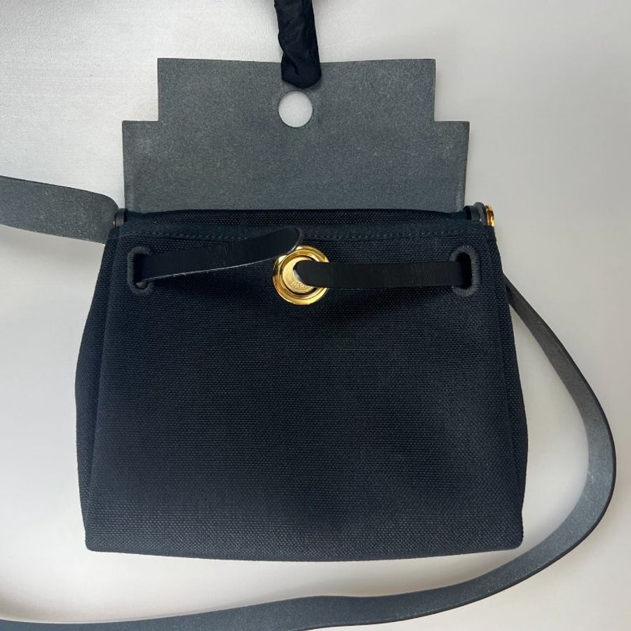 HERMES K刻 黑金HERBAG MINI肩背包-6