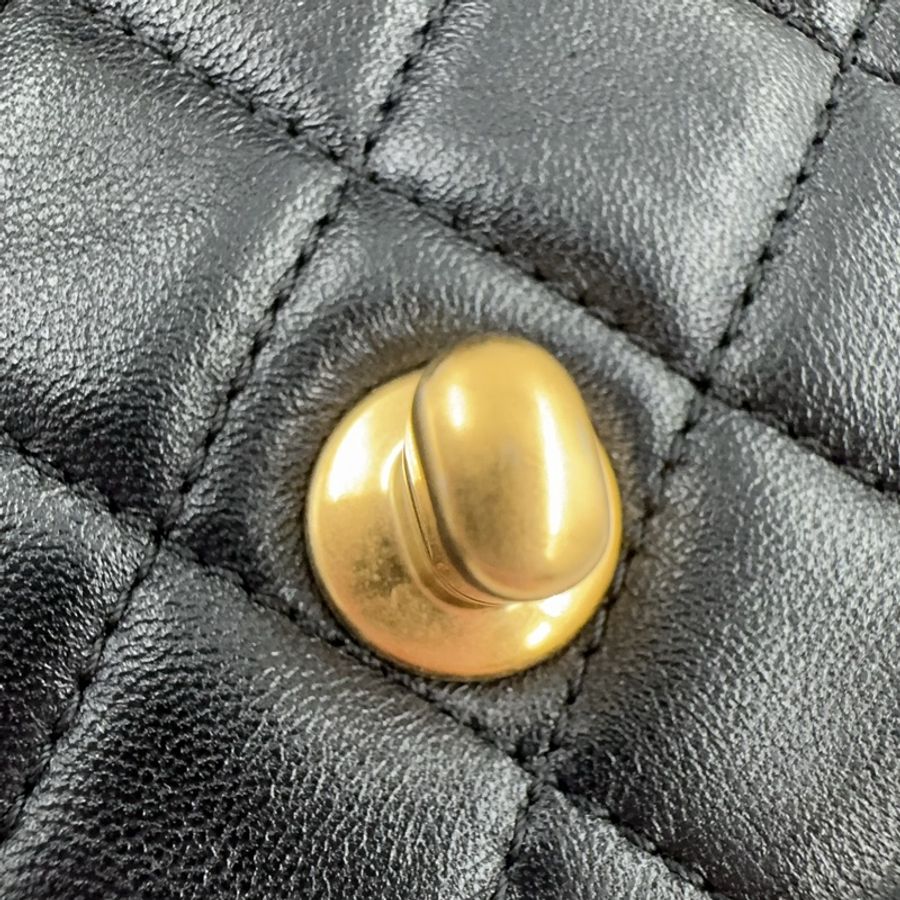 CHANEL黑色進口羊皮雙C調節釦Mini CF20 AS5759(全配!)-20