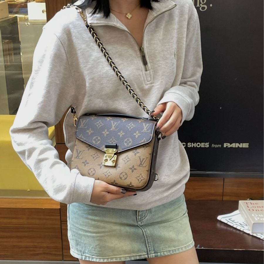 路易威登六種背法後背包LV經典雙色老花Monogram Pochette Métis雙肩包後背包M11941-4