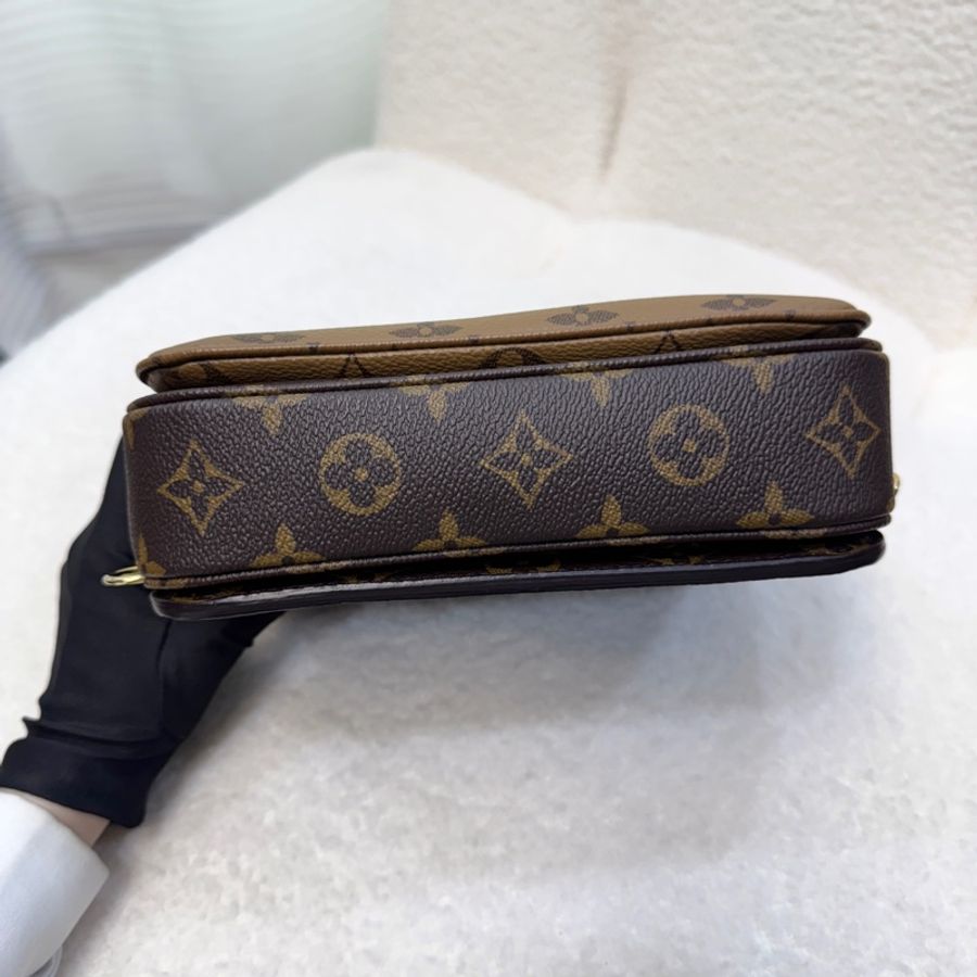 路易威登六種背法後背包LV經典雙色老花Monogram Pochette Métis雙肩包後背包M11941-10