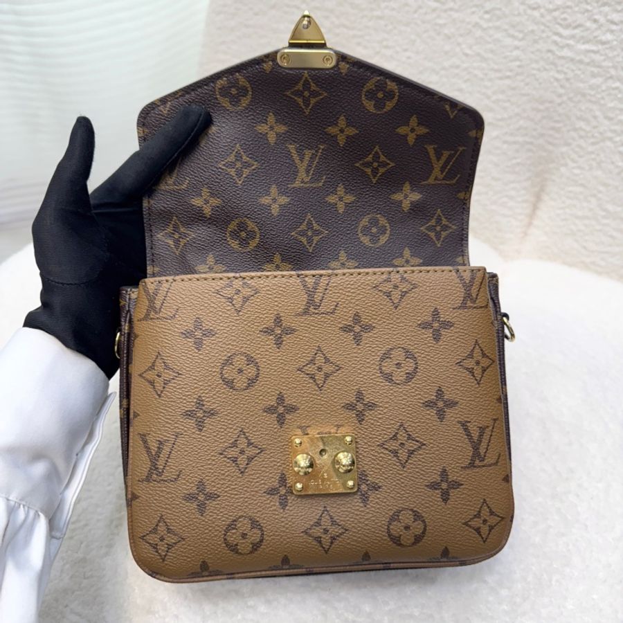 路易威登六種背法後背包LV經典雙色老花Monogram Pochette Métis雙肩包後背包M11941-13