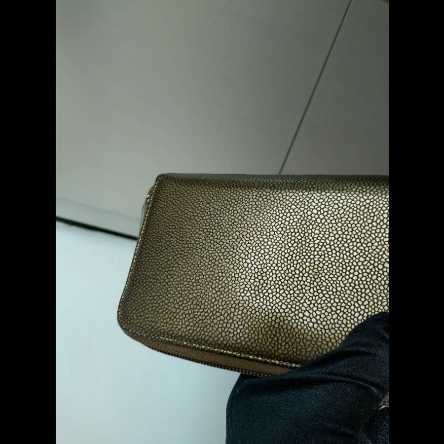 Chanel 古銅金牛皮拉鍊長夾-4