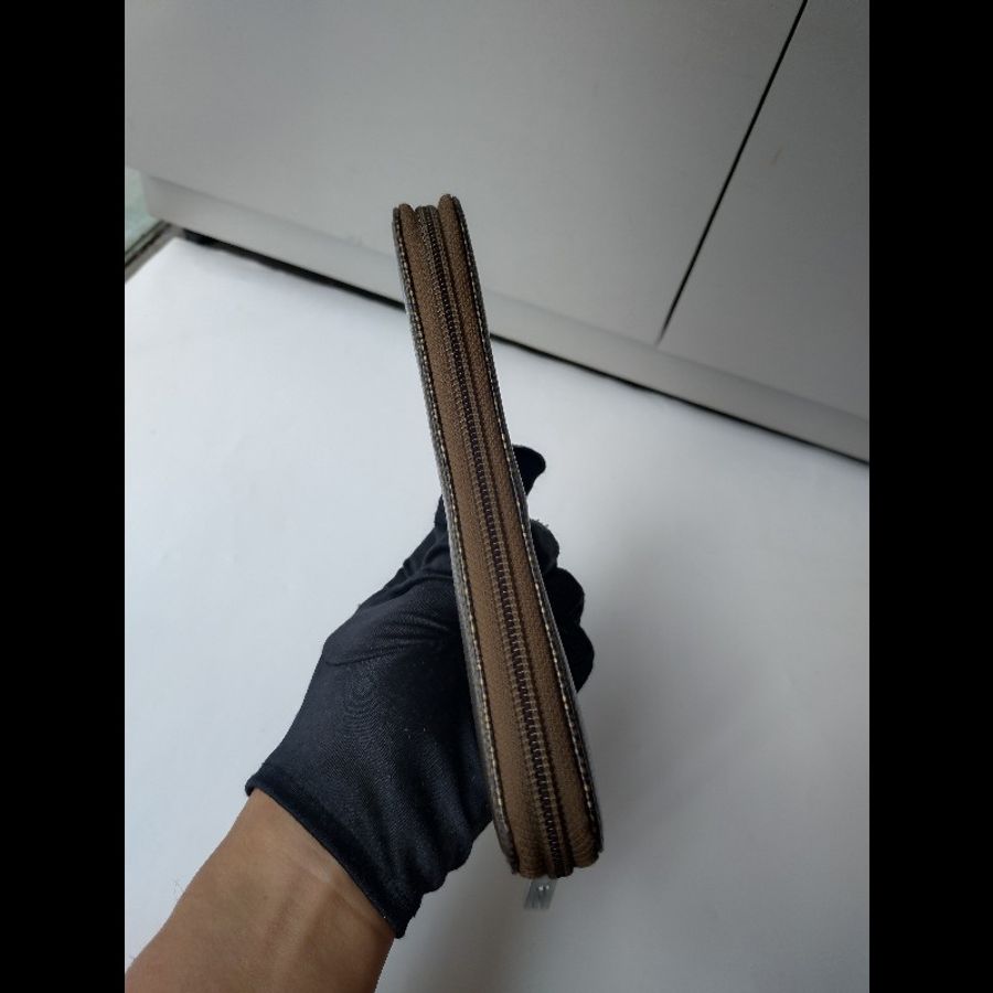 Chanel 古銅金牛皮拉鍊長夾-9