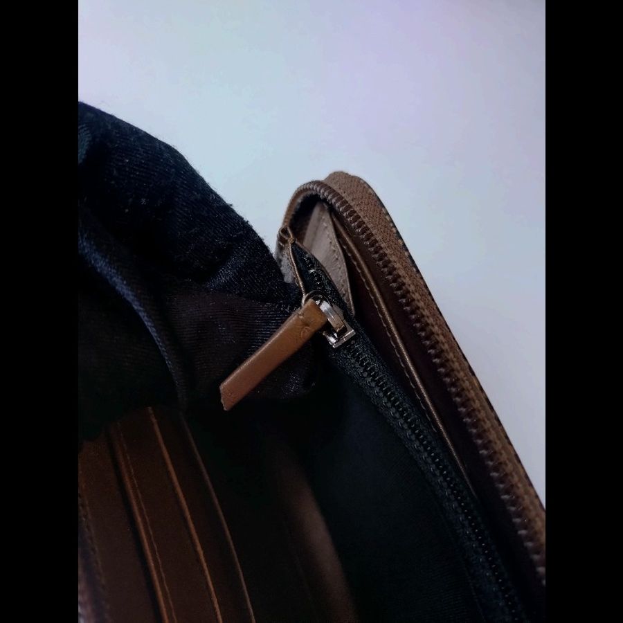 Chanel 古銅金牛皮拉鍊長夾-13