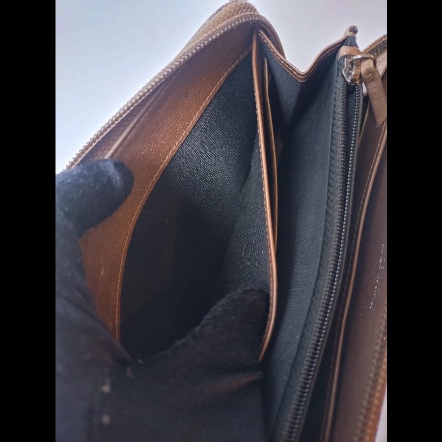 Chanel 古銅金牛皮拉鍊長夾-17