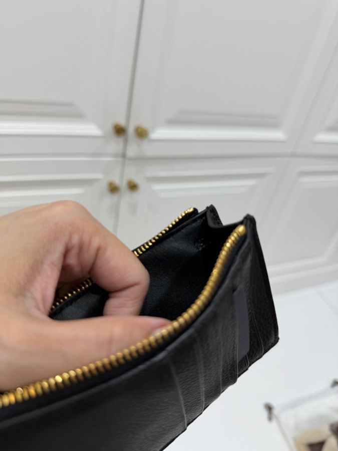 《仙闆名牌精品》PRADA Saffiano 黑色 皮夾 皮包 卡夾 卡包 信用卡卡夾 零錢包-8