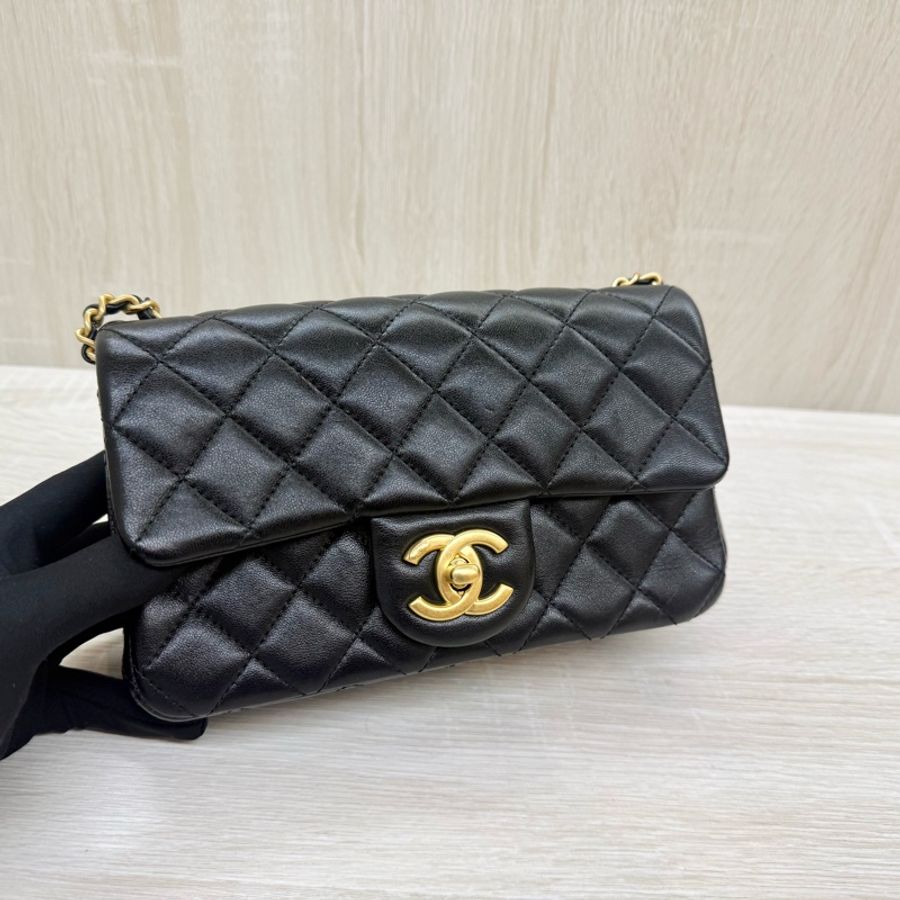 CHANEL黑金羊皮雙C調節CF20/AS5759-4