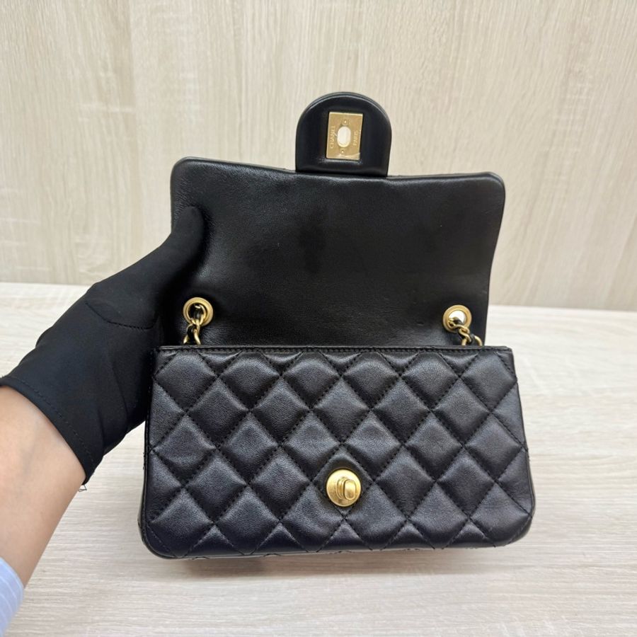 CHANEL黑金羊皮雙C調節CF20/AS5759-5