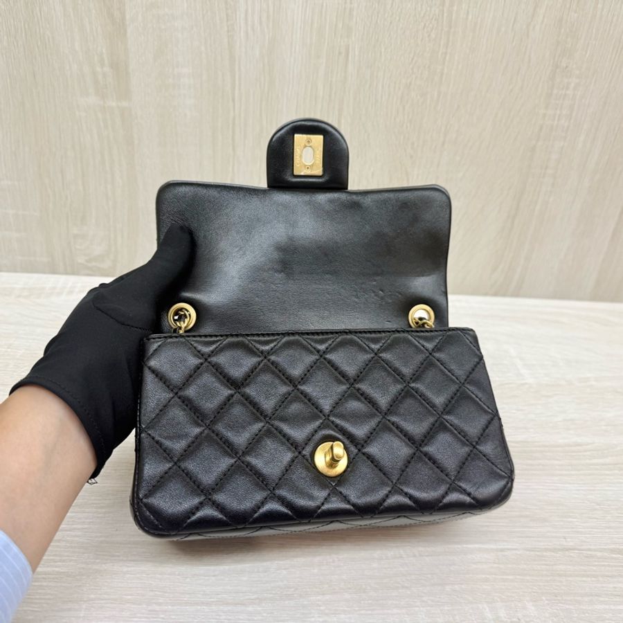 CHANEL黑金羊皮雙C調節CF20/AS5759-10