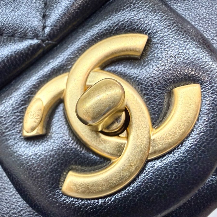 CHANEL黑金羊皮雙C調節CF20/AS5759-13