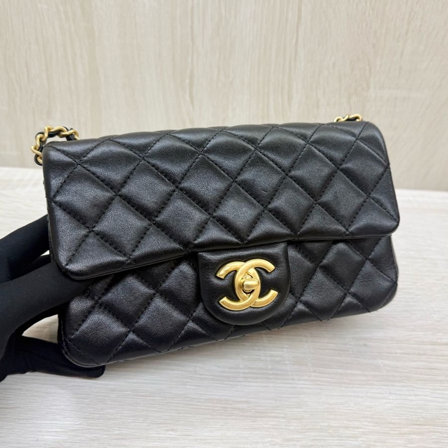 CHANEL黑金羊皮雙C調節CF20/AS5759-17